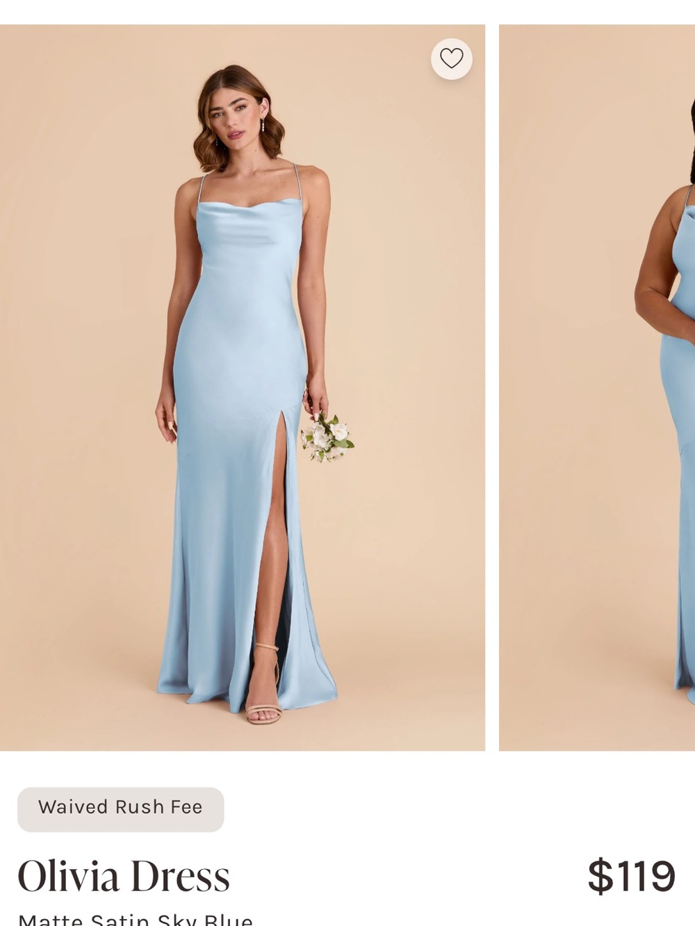 Birdy Grey Olivia Maxi Dress - Sky Blue Matte Satin